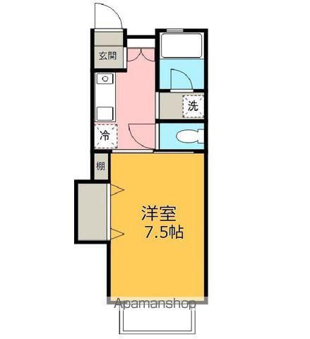 APフォルツァ(1K/2階)の間取り写真