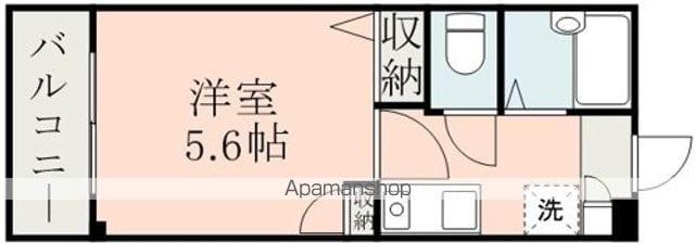 荒瀬ビル(1K/2階)の間取り写真