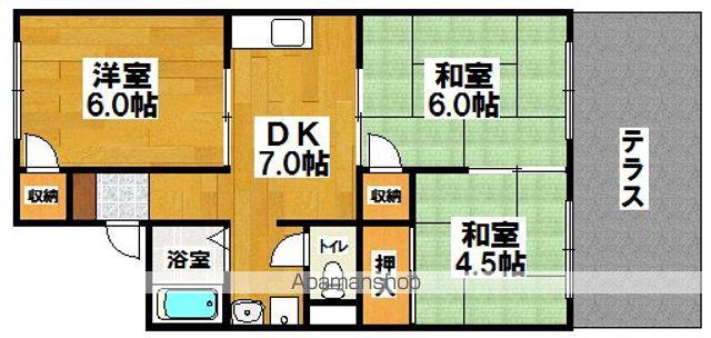 ドリームハイツA棟・B棟(3DK/1階)の間取り写真