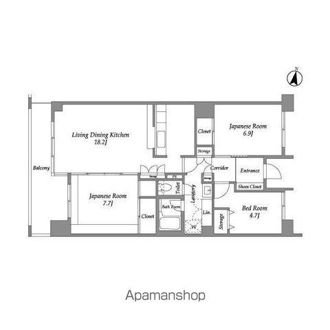 テレパレス西千葉(3LDK/6階)の間取り写真