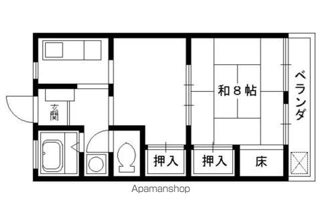 洛西マンションⅡ(2K/4階)の間取り写真