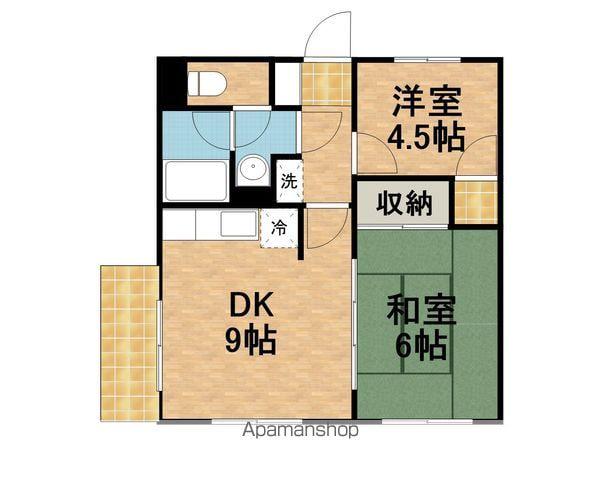 ユーコート西八王子Ⅱ(2DK/1階)の間取り写真