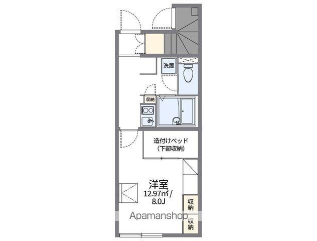 レオパレスアルクス 08(1K/1階)の間取り写真