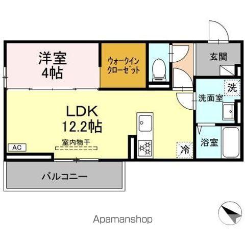 CLASSEUM盛岡駅前 III(1LDK/1階)の間取り写真