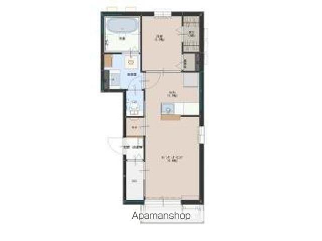 サンフィオーレ Ⅱ(1LDK/1階)の間取り写真