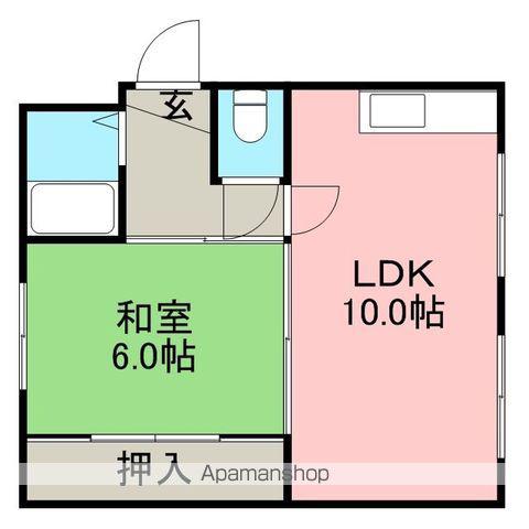 ニヤクコーポ(1LDK/2階)の間取り写真