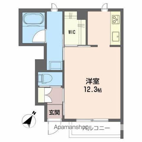 セルディーナ清水町(ワンルーム/1階)の間取り写真