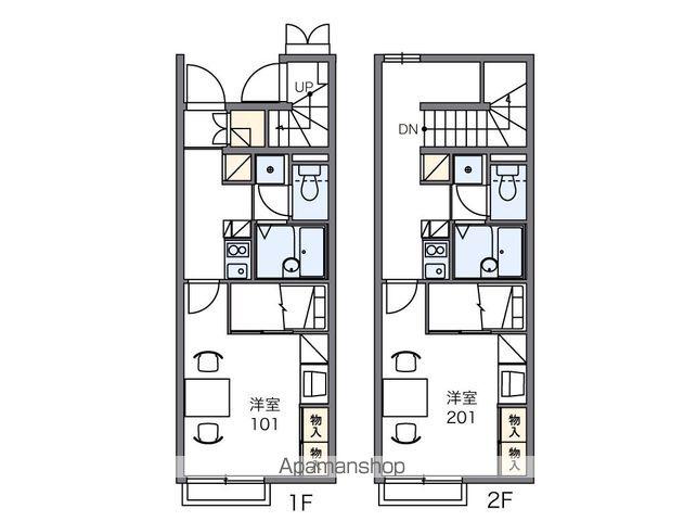 レオパレスアーバンヒルズSUE(1K/2階)の間取り写真