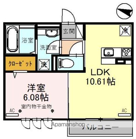 DELASSE KOWA2(1LDK/2階)の間取り写真