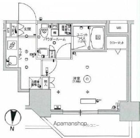 スカイコート板橋大山(1K/7階)の間取り写真