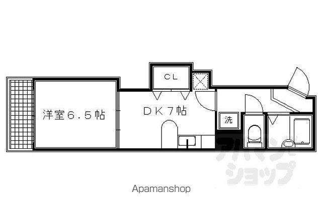 アブレスト今出川(1DK/7階)の間取り写真