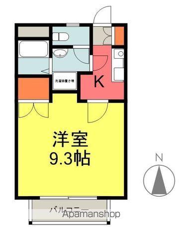 リバーサイドヴィレッジ秋(1K/1階)の間取り写真