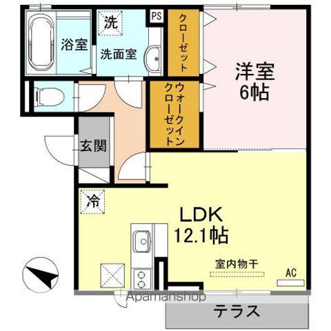 エトワール(1LDK/1階)の間取り写真