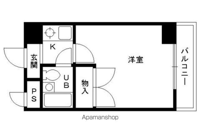 松本マンション(1K/2階)の間取り写真
