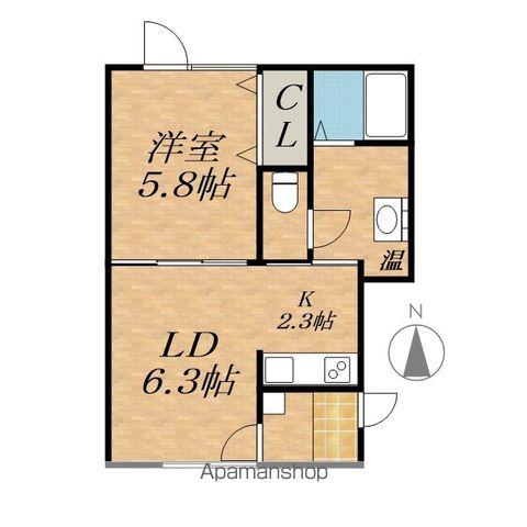 PLAIN15(1LDK/1階)の間取り写真