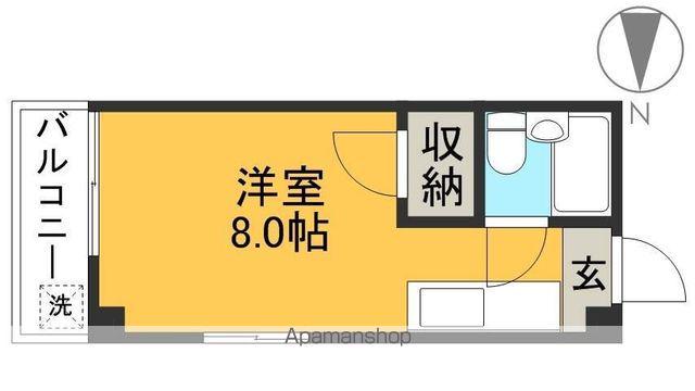 サンフラット(ワンルーム/4階)の間取り写真