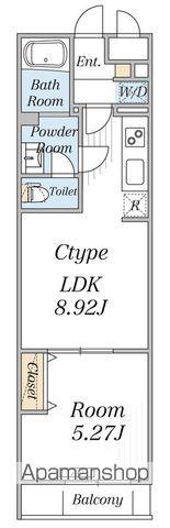 リブリ・綾瀬(1LDK/1階)の間取り写真