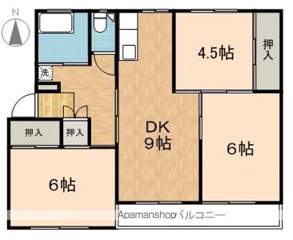 ヒルトップ長野(3DK/5階)の間取り写真