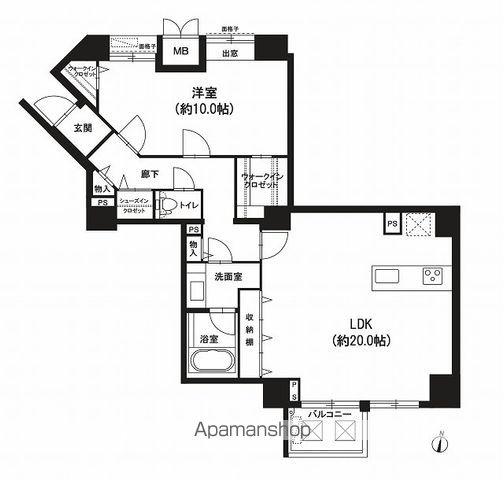 サンリベラ・プライム天神大名レジデンス(2LDK/5階)の間取り写真