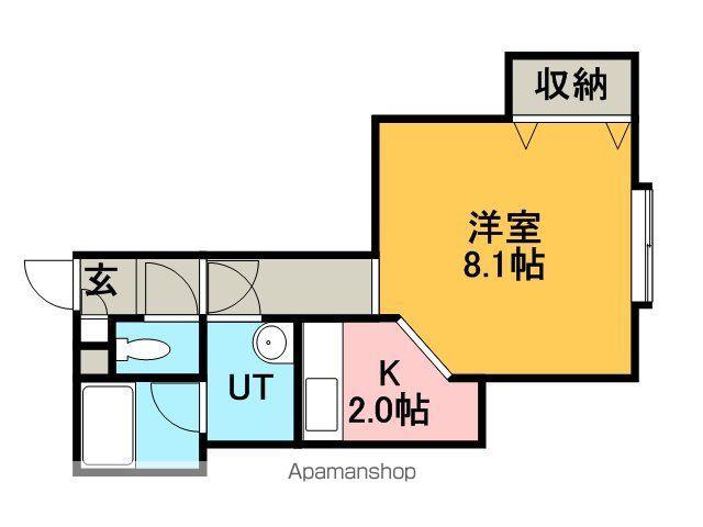 LIBERTYBELL(1K/2階)の間取り写真