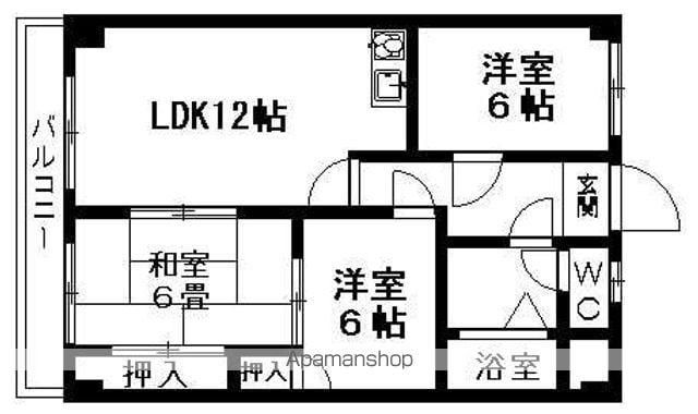 レンデフロール(3LDK/3階)の間取り写真