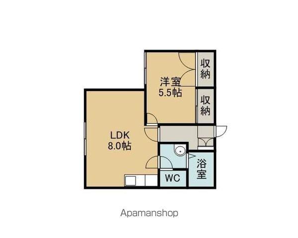 ラ・セゾン(1LDK/1階)の間取り写真