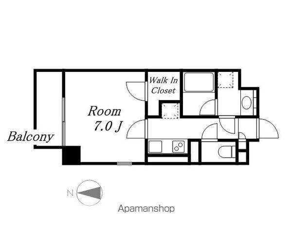 アイボリー(1K/5階)の間取り写真
