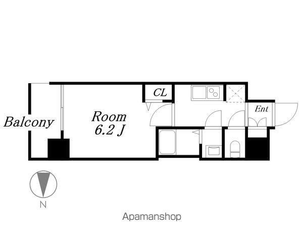 プレサンス名古屋ルクソリア(1K/8階)の間取り写真