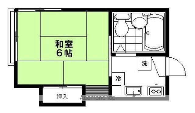 誉田コーポ(1K/2階)の間取り写真