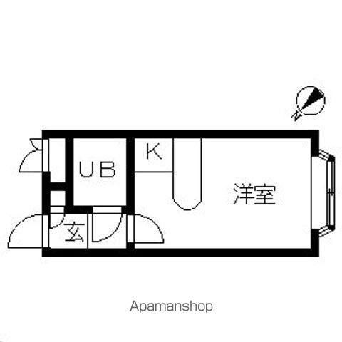 ベルピア久喜第9(ワンルーム/2階)の間取り写真