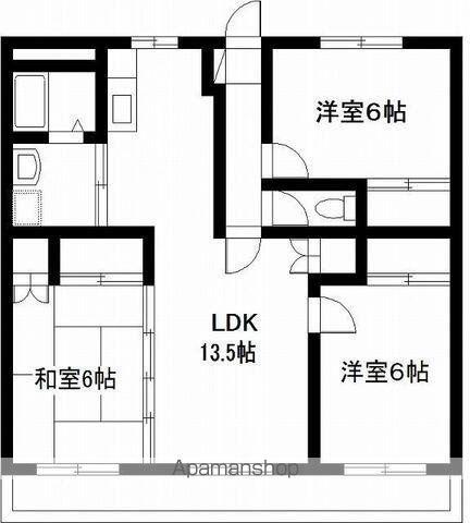 サンジェルマンⅢ(3LDK/3階)の間取り写真