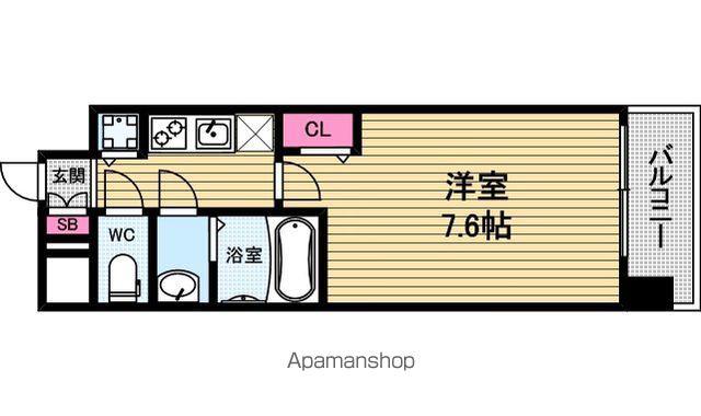 プレサンス松屋町駅前デュオ(1K/5階)の間取り写真