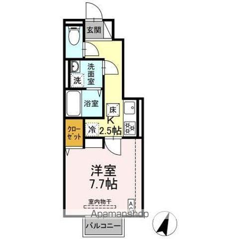 令和BELLⅡ(1K/1階)の間取り写真