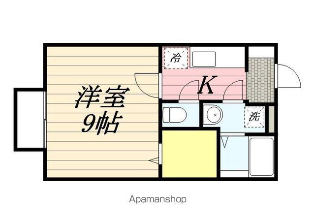 ヒルズ平泉A棟(1K/2階)の間取り写真