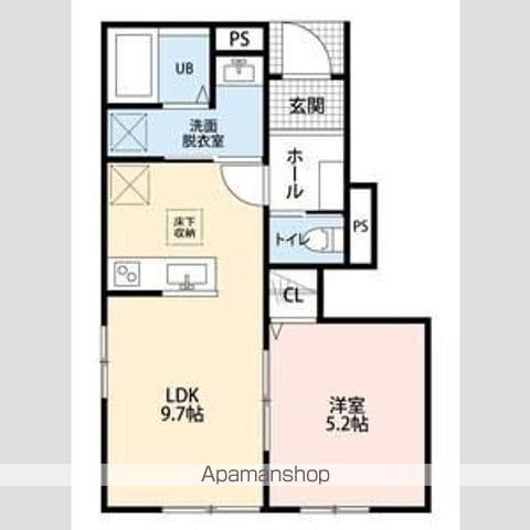 リーブルファイン柏南逆井(1LDK/1階)の間取り写真