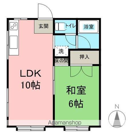 ヴィラ横田(1LDK/3階)の間取り写真