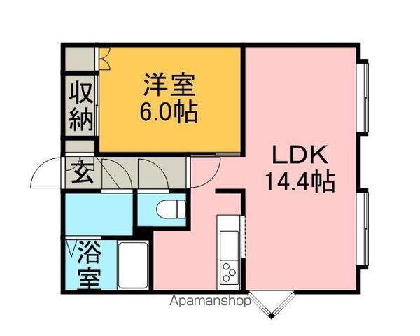 ジュウピターN.A(1LDK/2階)の間取り写真
