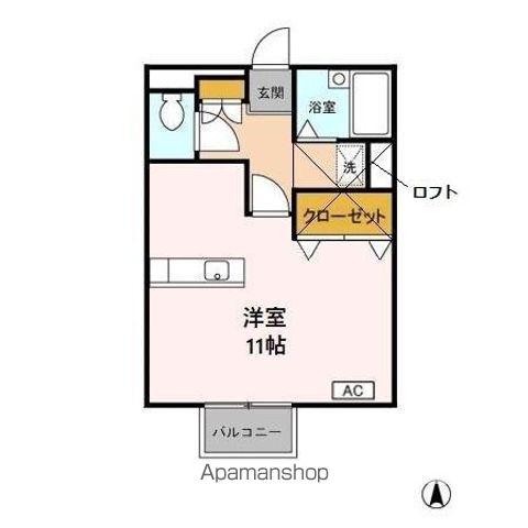 セントラルクオ(ワンルーム/2階)の間取り写真