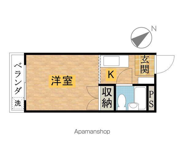 サンアベニュー滝山(ワンルーム/2階)の間取り写真