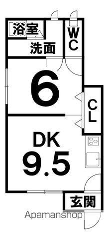 コーポ アイドル(1DK/1階)の間取り写真