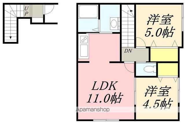 マーブル(2LDK/2階)の間取り写真