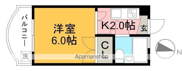 エリジアハイツ(1K/3階)の間取り写真