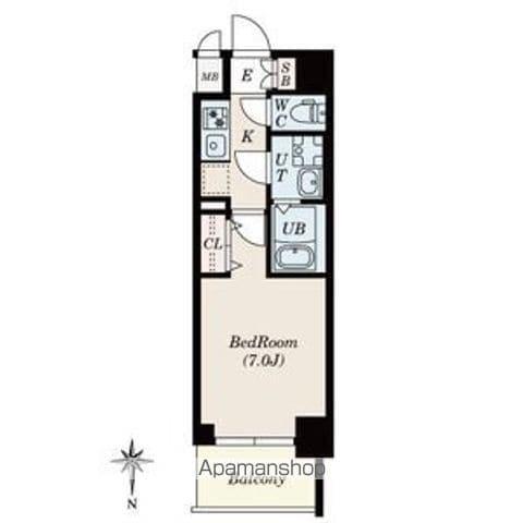 S-RESIDENCE名駅ノース Ⅱ(1K/2階)の間取り写真