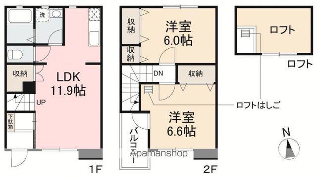 I・セレブ香川町A・B(2LDK/1階)の間取り写真