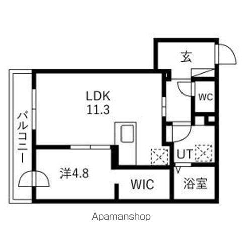 RUMO LUEB(1LDK/2階)の間取り写真