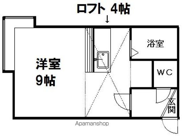 ラヴィー江別(ワンルーム/2階)の間取り写真