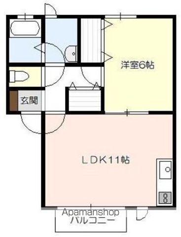 フォレストエステイツ2(1LDK/1階)の間取り写真