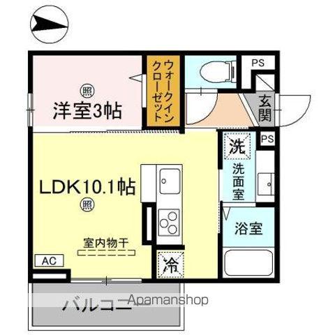 KOHRYU(1LDK/3階)の間取り写真