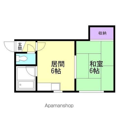 ハイツ舟橋(1DK/3階)の間取り写真