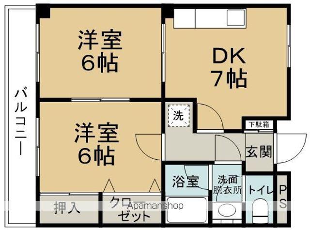 リブ・アドニス(2DK/1階)の間取り写真